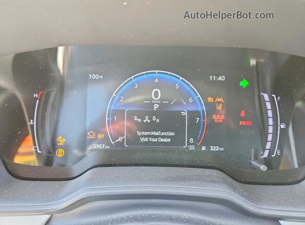 JTDB4MEE2T3044206 2026 TOYOTA COROLLA Gray ხელსაწყოთა პანელის ხედი