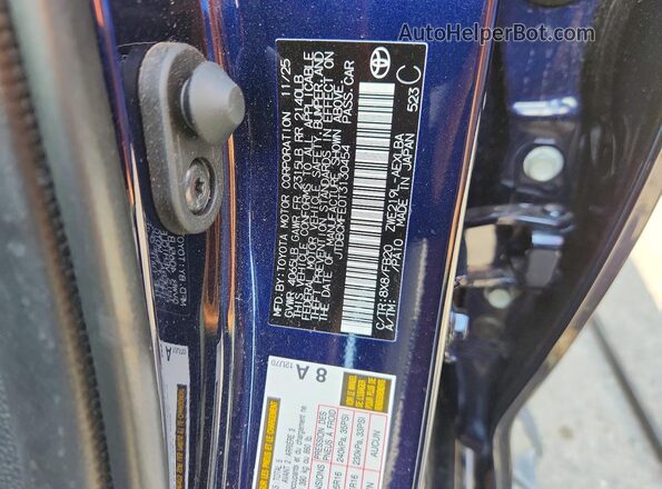 JTDBCMFE0T3130454 2026 TOYOTA COROLLA Blue Շարժիչի բաժամունքի տեսք
