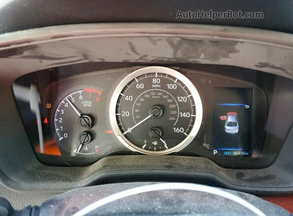 JTDEPMAE0NJ218654 2022 TOYOTA COROLLA Red Instrument cluster view