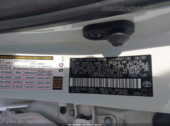 JTDEPMAE1MJ124006 2021 TOYOTA COROLLA White Widok komory silnika