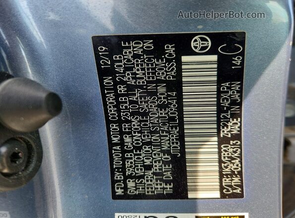 JTDEPRAE1LJ096414 2020 TOYOTA COROLLA Blue Engine compartment view