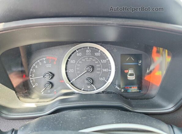 JTDEPRAE5LJ044333 2020 TOYOTA COROLLA Red Вид щитка приладів