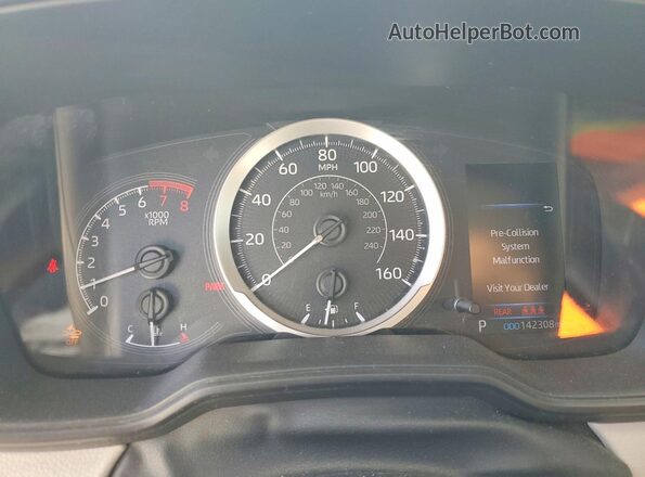 JTDEPRAE8LJ079559 2020 TOYOTA COROLLA White Instrument cluster view