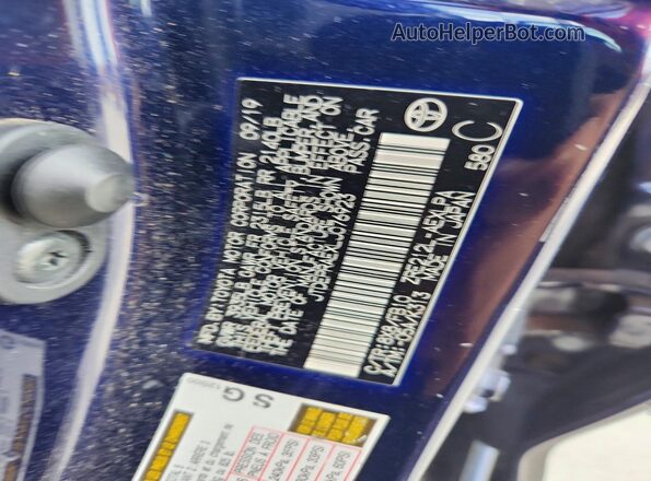 JTDEPRAEXLJ076923 2020 TOYOTA COROLLA Blue Vista del compartimento del motor