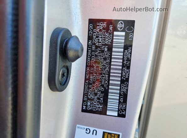 JTDKAMFP3M3180791 2021 TOYOTA PRIUS Серебряный Вид подкапотного пространства