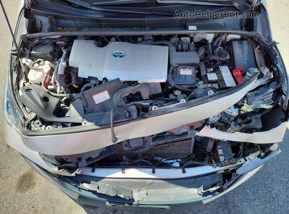 JTDKAMFP3M3180791 2021 TOYOTA PRIUS Серебряный Вид задней части салона