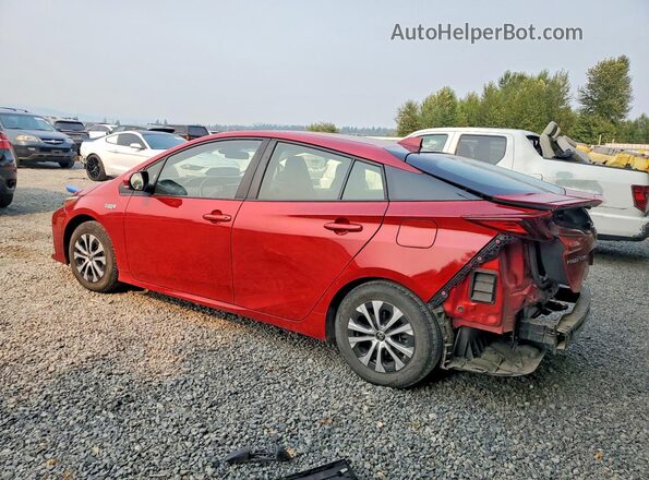 JTDKAMFP7M3186142 2021 TOYOTA PRIUS Красный Задняя левая четверть