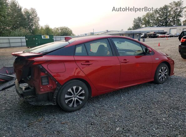 JTDKAMFP7M3186142 2021 TOYOTA PRIUS Красный Задняя правая четверть
