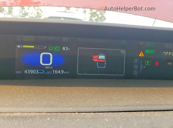 JTDKAMFP7M3186142 2021 TOYOTA PRIUS Красный Вид щитка приборов