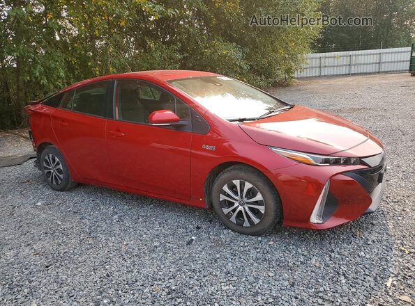 JTDKAMFP7M3186142 2021 TOYOTA PRIUS Красный Передняя правая четверть