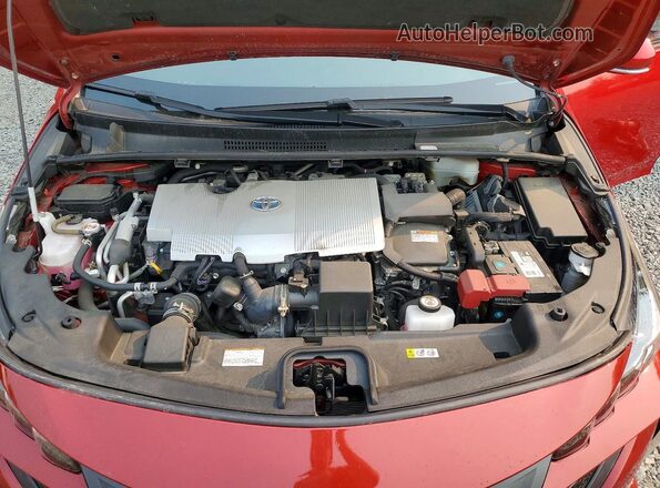 JTDKAMFP7M3186142 2021 TOYOTA PRIUS Красный Вид подкапотного пространства