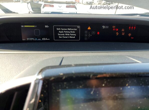 JTDKAMFP8N3203922 2022 TOYOTA PRIUS Black Սարքավորումների վահանակի տեսք