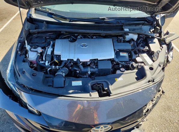 JTDKAMFPXN3224058 2022 TOYOTA PRIUS Серый Вид задней части салона