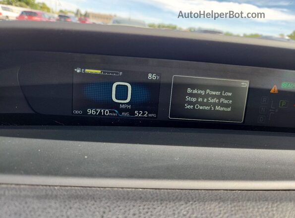 JTDKAMFU0M3152386 2021 TOYOTA PRIUS Белый Вид щитка приборов