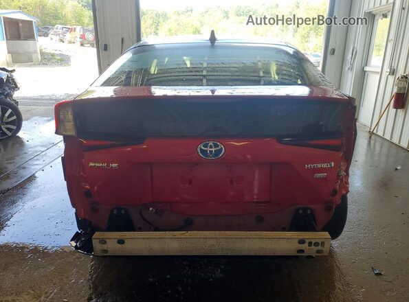 JTDKAMFU0N3170260 2022 TOYOTA PRIUS Red Вид ззаду