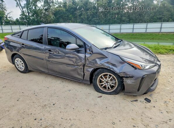 JTDKAMFU3M3138918 2021 TOYOTA PRIUS Gray Delantero derecho