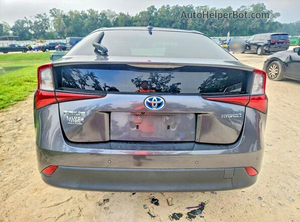 JTDKAMFU3M3138918 2021 TOYOTA PRIUS Gray Vista trasera