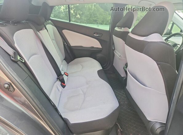 JTDKAMFU3M3138918 2021 TOYOTA PRIUS Gray Vista de los asientos traseros