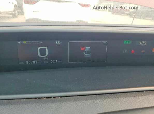 JTDKAMFU5M3131727 2021 TOYOTA PRIUS Red ხელსაწყოთა პანელის ხედი