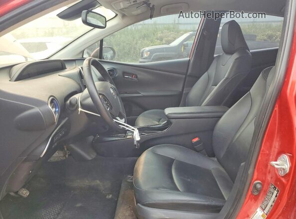 JTDKAMFU5M3131727 2021 TOYOTA PRIUS Red წინა სალონის ხედი