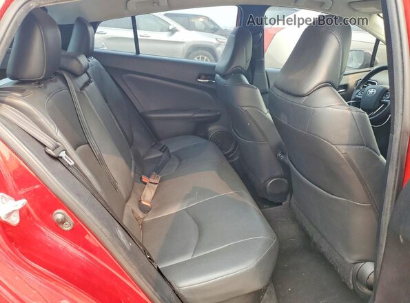 JTDKAMFU5M3131727 2021 TOYOTA PRIUS Red უკანა სალონის ხედი