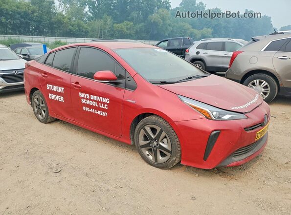 JTDKAMFU5M3131727 2021 TOYOTA PRIUS Red წინა მარჯვენა