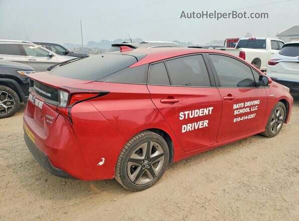 JTDKAMFU5M3131727 2021 TOYOTA PRIUS Red უკანა მარჯვენა