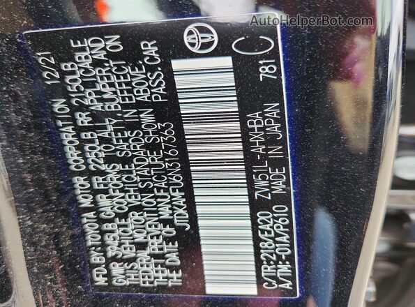 JTDKAMFU6N3167363 2022 TOYOTA PRIUS Черный Вид подкапотного пространства