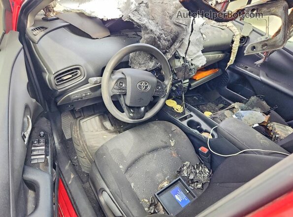 JTDKAMFU7N3158249 2022 TOYOTA PRIUS Red Widok deski rozdzielczej