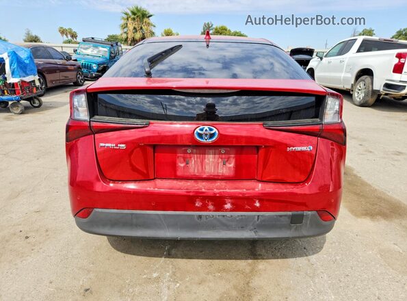 JTDKAMFU7N3158249 2022 TOYOTA PRIUS Red Widok z tyłu
