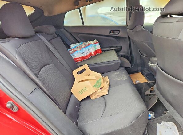 JTDKAMFU7N3158249 2022 TOYOTA PRIUS Red Widok tylnych siedzeń