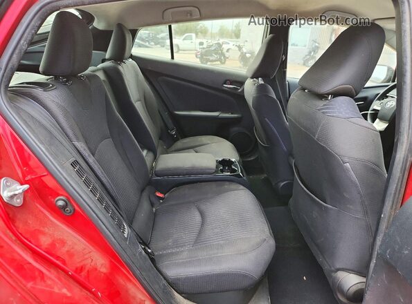 JTDKARFP2H3049628 2017 TOYOTA PRIUS Burgundy Вид задніх сидінь