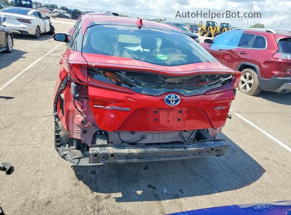 JTDKARFP2L3144487 2020 TOYOTA PRIUS Red Вид ззаду