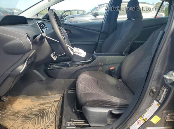 JTDKARFP4H3064504 2017 TOYOTA PRIUS Gray წინა სალონის ხედი