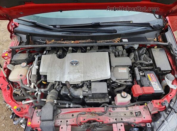 JTDKARFP6L3120600 2020 TOYOTA PRIUS Красный Вид задней части салона