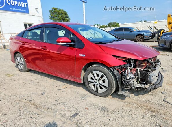 JTDKARFPXH3054639 2017 TOYOTA PRIUS Red Front right