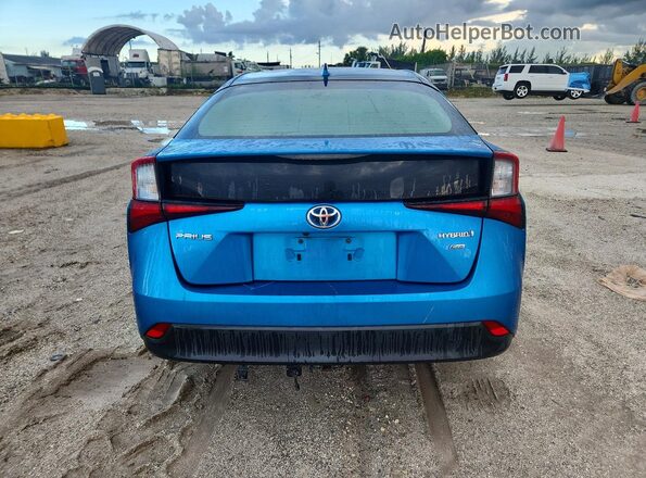 JTDKARFU0K3088666 2019 TOYOTA PRIUS Blue Rear view