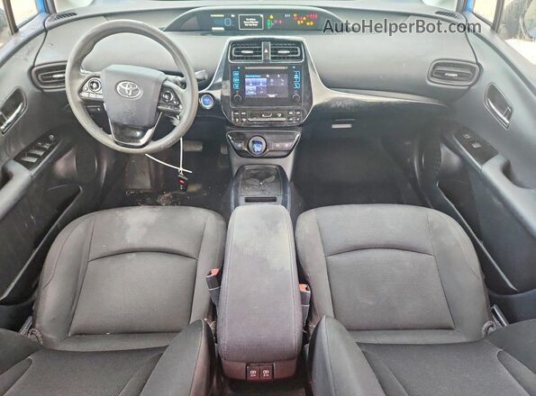 JTDKARFU0K3088666 2019 TOYOTA PRIUS Blue Dashboard view