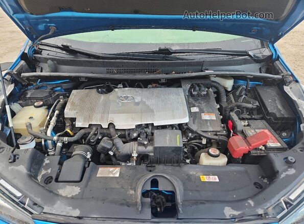 JTDKARFU0K3088666 2019 TOYOTA PRIUS Blue Rear interior view