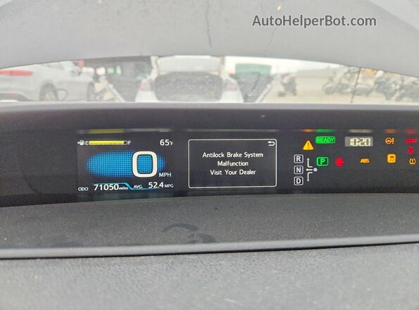 JTDKARFU4G3022077 2016 TOYOTA PRIUS Black Instrument cluster view