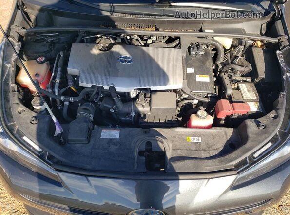 JTDKARFU7K3095324 2019 TOYOTA PRIUS Gray Vista del compartimento del motor