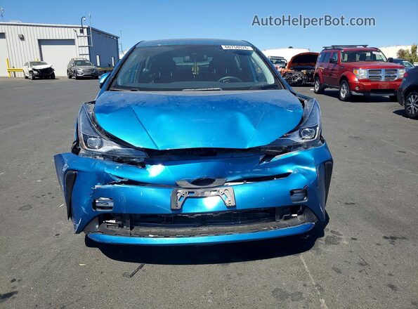 JTDKARFU7K3095680 2019 TOYOTA PRIUS Blue Դիմացի տեսք