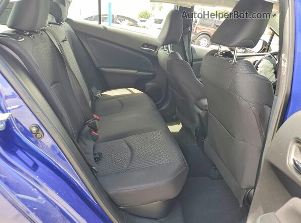 JTDKARFU8G3516345 2016 TOYOTA PRIUS Blue უკანა სალონის ხედი