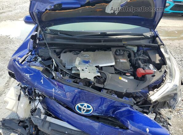 JTDKARFU8G3516345 2016 TOYOTA PRIUS Blue ძრავის განყოფილების ხედი