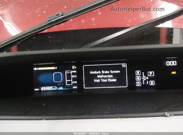 JTDKARFU8G3523215 2016 TOYOTA PRIUS Red Rear seats view