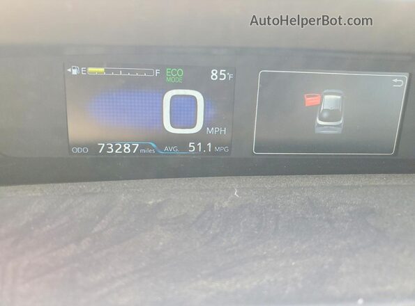 JTDL9RFU1K3002617 2019 TOYOTA PRIUS Green ხელსაწყოთა პანელის ხედი