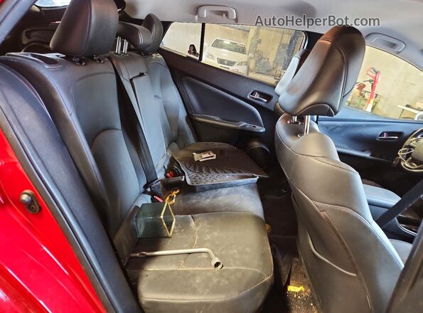 JTDL9RFU3K3012968 2019 TOYOTA PRIUS Red უკანა სავარძლების ხედი
