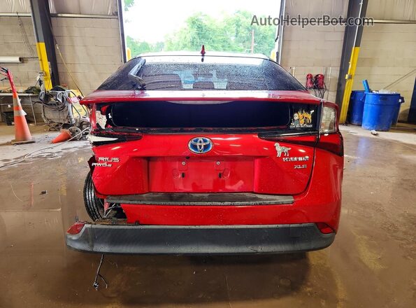 JTDL9RFU3K3012968 2019 TOYOTA PRIUS Red უკანა ხედი