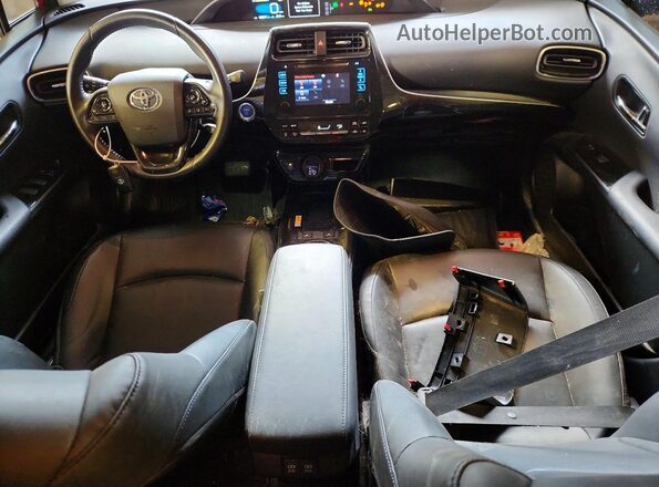 JTDL9RFU3K3012968 2019 TOYOTA PRIUS Red წინა პანელის ხედი