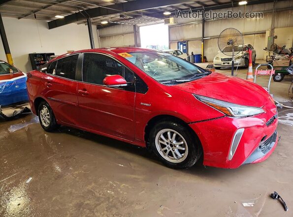 JTDL9RFU3K3012968 2019 TOYOTA PRIUS Red წინა მარჯვენა